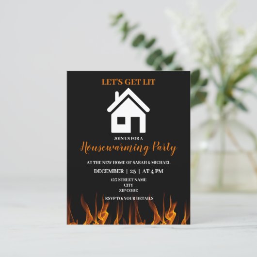 ユーモおもしろいー引っ越し祝いパーティーパーティの招待状 (スタンド正面)