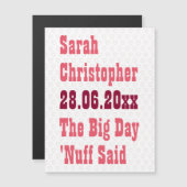 ユーモおもしろいー素朴カスタム結婚式の日付を保存 マグネット招待状 (正面/裏面)