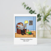 ユーモおもしろい考えアのはがき ポストカード (スタンド正面)