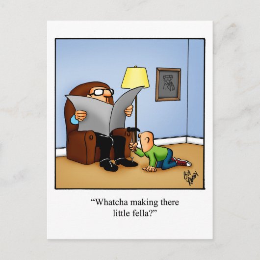 ユーモおもしろい考えアのはがき ポストカード (正面)