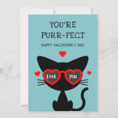 ユーモアあふれるあなたはネコのよう 幸せなバレンタインデー シーズンカード (正面)
