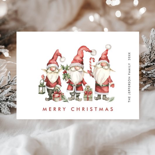 ユーモアあふれるかわいいサンタの小人たち クリスマス