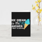 ユーモアあふれるアイスクリームのアート メンズ レディース キッズ デザート アイス カード (黄色い花)