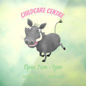 ユーモアあふれるアフリカのイノシシの漫画イラスト ウィンドウサイン (シート3)