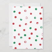 ユーモアあふれるエルフのクリスマス・パーティ 招待状 (裏面)