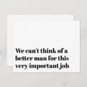 ユーモアあふれるオフィシエイト提案 結婚してください ご案内 招待状 (正面/裏面)