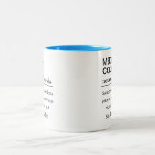 ユーモアあふれるカスタマイズされた医療コーダーの定義 ツートーンマグカップ (中央)