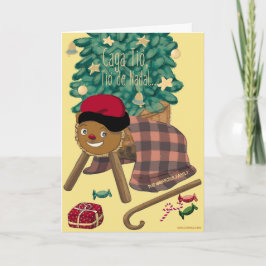 ユーモアあふれるカタルーニャのキャラクター、コガ・ティオ。カスタマイズ可能 シーズンカード