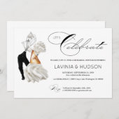 ユーモアあふれるカノッリ イタリアンウェディング 招待状 (正面/裏面)