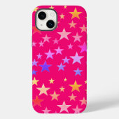 ユーモアあふれるカラフルな星のピンクケース Case-Mate iPhoneケース (裏面)