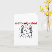 ユーモアあふれるクリスマスのカイロプラクティック放射線科調整 カード (黄色い花)