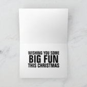 ユーモアあふれるクリスマスのチンパンジーグリーティングカード カード (内部)