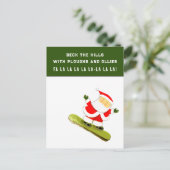 ユーモアあふれるクリスマスホリデースポーツ インビテーションポストカード (スタンド正面)