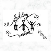 ユーモアあふれるクリスマスホリデーワークアウトカード サンキューカード