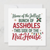 ユーモアあふれるクリスマス最高の家 シーズンカード (正面)