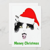 ユーモアあふれるクリスマス猫 シーズンカード (正面/裏面)