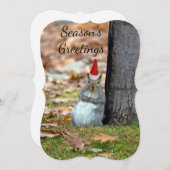 ユーモアあふれるクリスマス サンタ  グリーティングカード (正面/裏面)