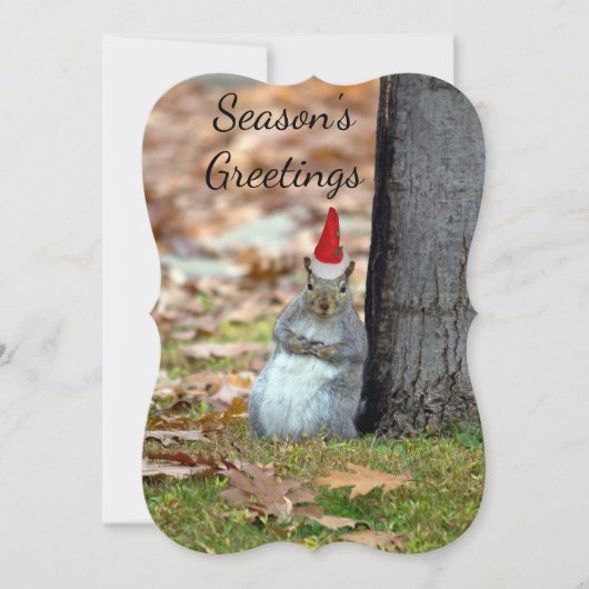 ユーモアあふれるクリスマス サンタ  グリーティングカード (正面)