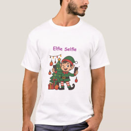 ユーモアあふれるクリスマスTシャツ - ホリデーエルフの笑い Tシャツ