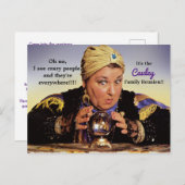 ユーモアあふれるクレイジーな人々の家族再会ポストカード ポストカード (正面/裏面)