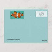 ユーモアあふれるグラウチョ・マスクのピエロの魚のポストカード ポストカード (裏面)