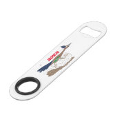 ユーモアあふれるコヨーテの漫画イラスト スピード栓抜き (正面アングル)