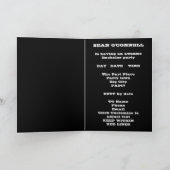 ユーモアあふれるゴシック スチームパンクのスケルトン 招待状 (内部)