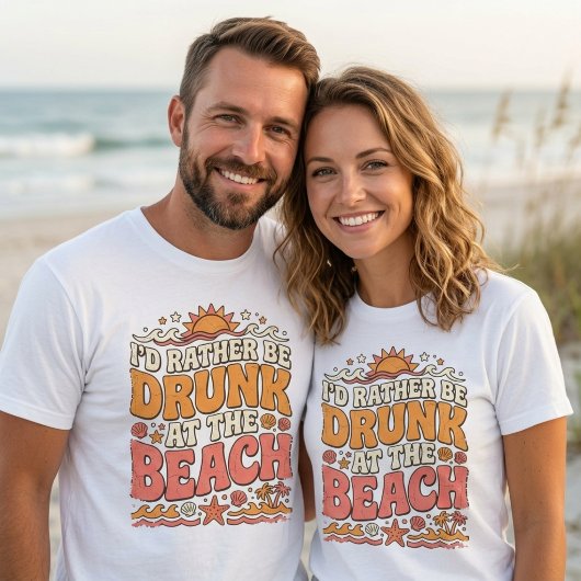 ユーモアあふれるサマービーチの名言グラフィック Tシャツ