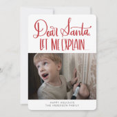 ユーモアあふれるサンタへの手紙 ちょっと説明させて シーズンカード (正面)