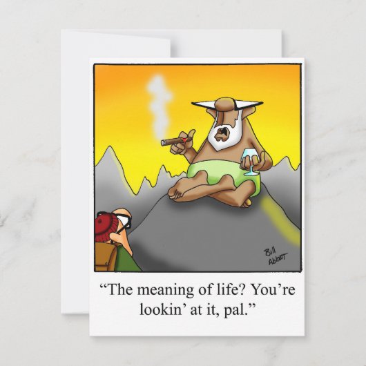 ユーモアあふれるシガーパーティーの招待状 招待状 (正面)