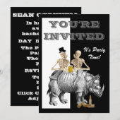 ユーモアあふれるスチームパンクゴシック 招待状 (正面/裏面)