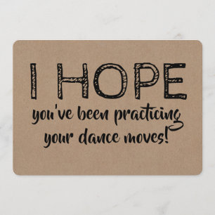 ユーモアあふれるダンシンググルームズマンまたはベストマンへのプロポーズ 招待状