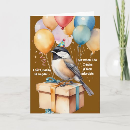 ユーモアあふれるチカデーの誕生日パーティー招待状のアート 招待状 (正面)