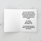 ユーモアあふれるチカデーの誕生日パーティー招待状のアート 招待状 (内部)