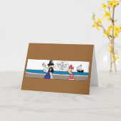 ユーモアあふれるチキン海賊カード カード (黄色い花)