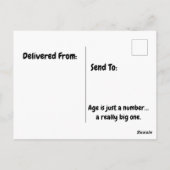 ユーモアあふれるチドリの誕生日イラスト（風船付き） ポストカード (裏面)