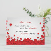 ユーモアあふれるチョコレート好きのためのバレンタインデー シーズンカード (スタンド正面)