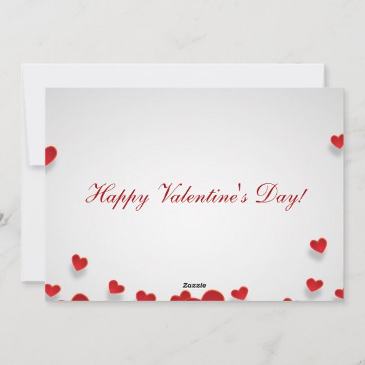 ユーモアあふれるチョコレート好きのためのバレンタインデー シーズンカード (裏面)