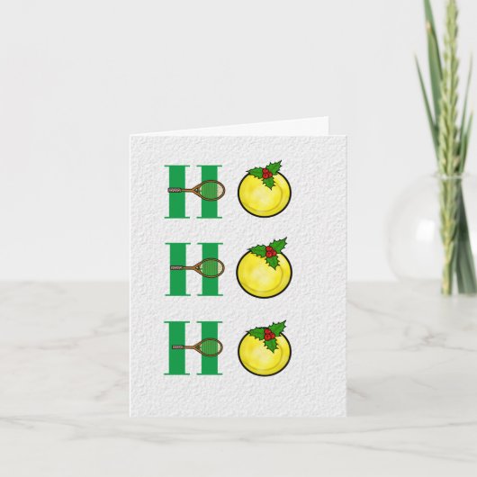 ユーモアあふれるテニスボールクリスマスカード カード (正面)