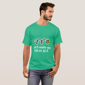 ユーモアあふれるテニスTシャツの面白いスローガン Tシャツ (正面フル)