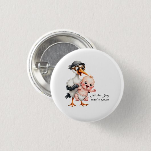 ユーモアあふれるデザインのステッカー ボタン ベビーシャワー 調節可能 缶バッジ (正面&裏面)