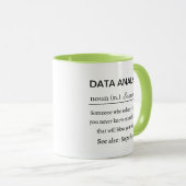 ユーモアあふれるデータアナリストの定義 マグカップ (正面右)