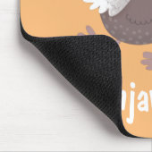 ユーモアあふれるドド鳥のイラスト マウスパッド (コーナー)