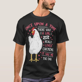 ユーモアあふれるニワトリ愛好家の女性・少女向けキュートな農場動物のデザイン Tシャツ