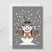 ユーモアあふれるネイティブアメリカンのクリスマスツリー飾り 招待状 (正面)