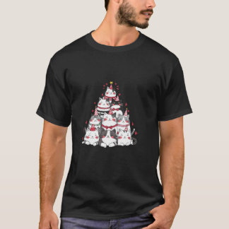 ユーモアあふれるネコのクリスマスツリーと驚くべき子猫 Tシャツ