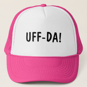 ユーモアあふれるノルウェー語のフレーズ UFF-DA ピンクの帽子 キャップ