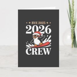 ユーモアあふれるバイバイ 2025 2026 仲間 新年 友達グループ カード