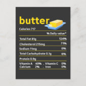 ユーモアあふれるバターの栄養成分 笑いと油分 ポストカード (正面)