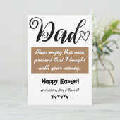 ユーモアあふれるパーソナライズされた最高のパパ、イースター家族におめでとう シーズンカード (スタンド正面)